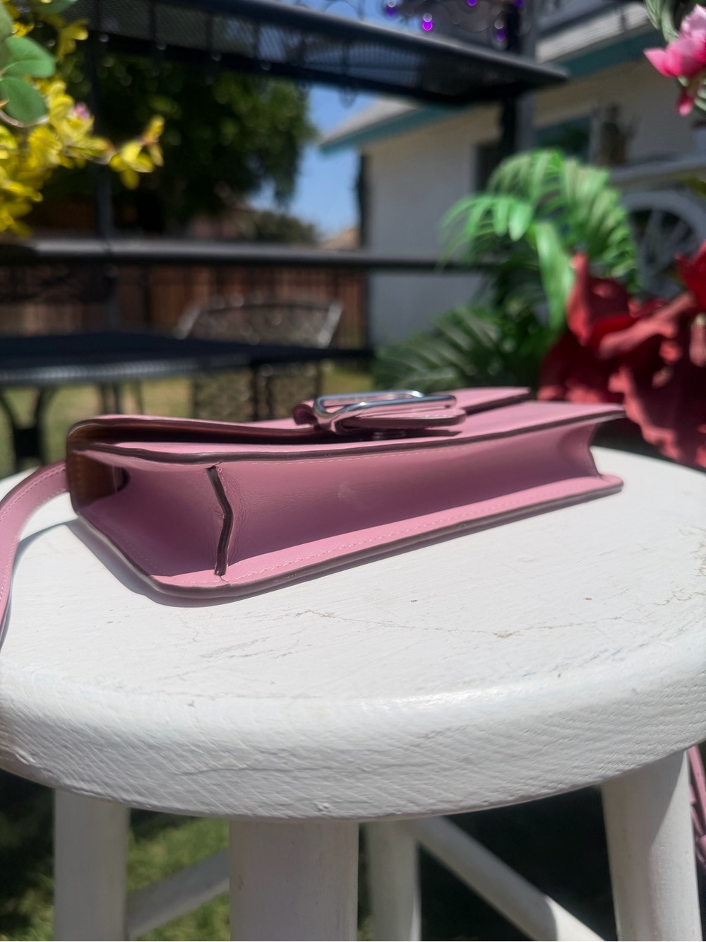 Coach Pink Leather Crossbody Shoulder Bag with Turn-Lock - Picture 6 of 6